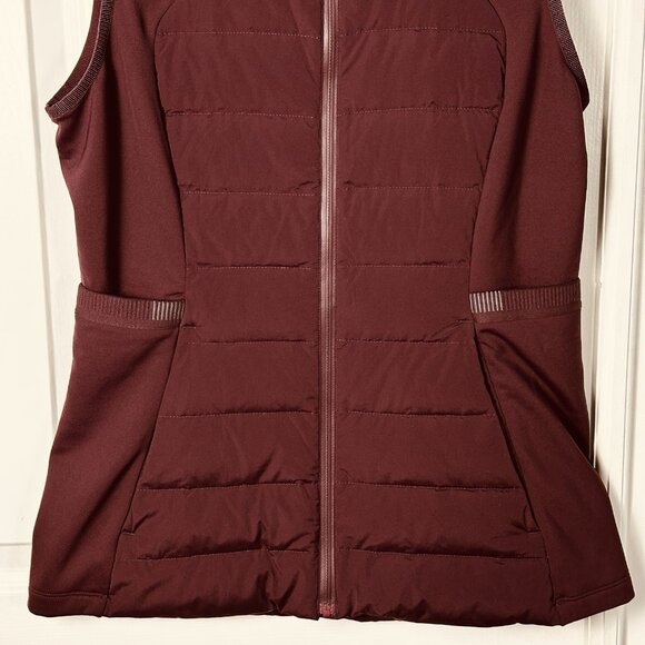 Lululemon Womens Vest Down For It All Goose Down Vest Size 8 D.Red 700 Fill $148 - Picture 6 of 13